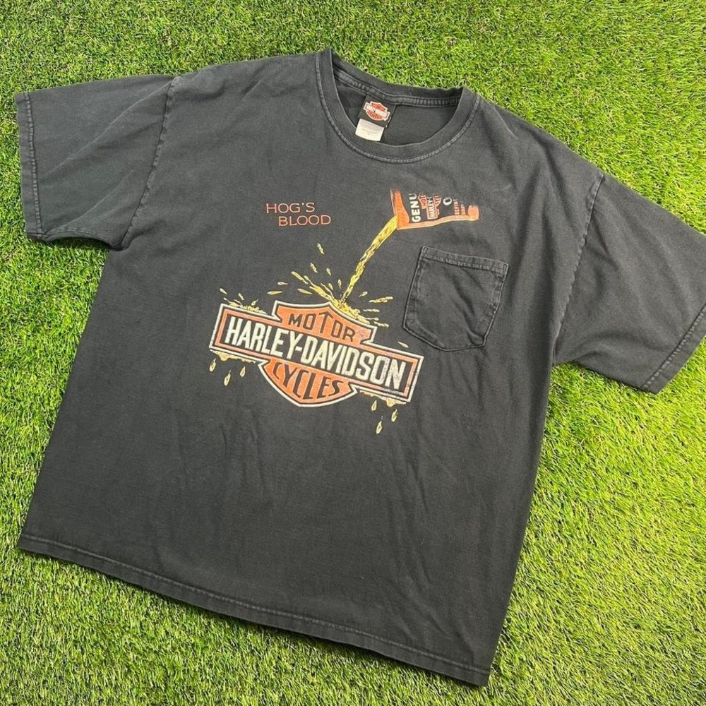 Vintage Harley Davidson Las Vegas Nevada Pocket T Shirt Black XL USA Made